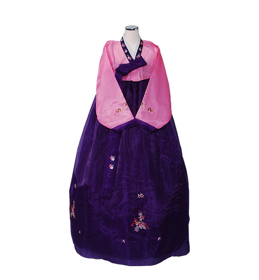 チマチョゴリ（韓国民族衣装）5002-4（ピンク×紫）Mサイズ-Sotoico（ソトイコ）